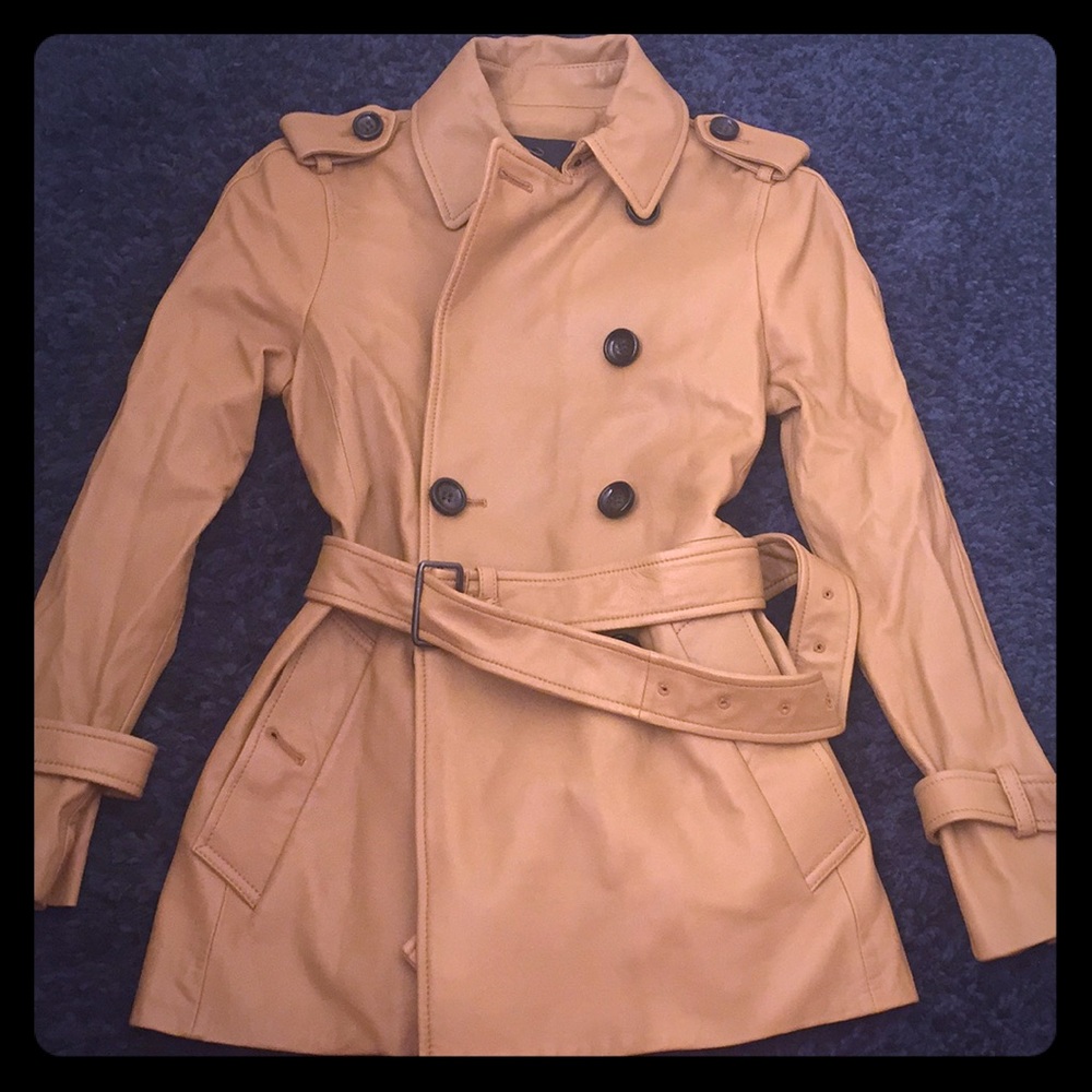 Coach Leather Trench